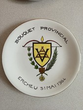 assiette TIR A L'ARC Bouquet Provincial  ERCHEU 31 mai 1964