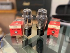 2 NOS Marconi Canada Black Plate D getter 5u4G Vacuum tubes Tested & Guaranteed!