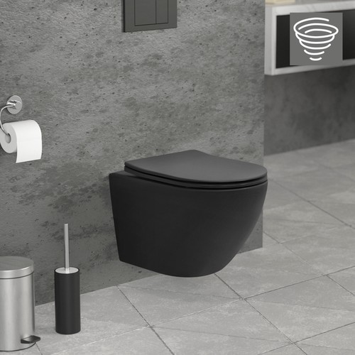Toilette suspendue sans rebord