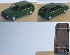old MICRO WIKING HO 1/87 VW VOLKSWAGEN GOLF II DARK GREEN interior black no box