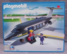 PLAYMOBIL 5811 avion JET PRIVE AIRLIGNE américain cowboy pilote ligne boite NEUF