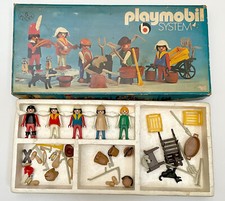 Playmobil 3222 fermiers médiéval château farm workers 1977 rare bon état complet