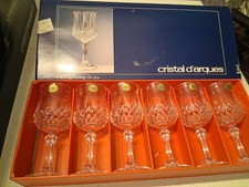 Cristal d'Arques Durand Longchamp Champagne Tall Sherbet Glasses France Set of 6