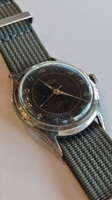 Vintage NOREXA MEN'S MANUAL WIND WATCH RUNNING STRONG BLACK DIAL CHROME PLATED