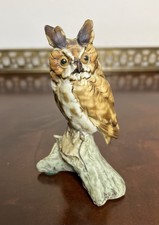 Vtg. Tay Of Italy Hand Painted Porcelain Barn Owl 3” Artist Giuseppe Taglione