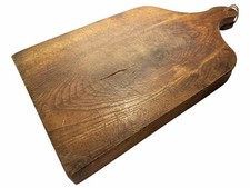 Ancienne planche à découper en bois – billot rustique 49,5×29,5 cm