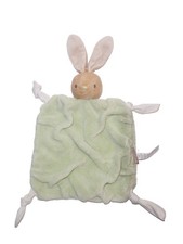 Doudou Plat Lapin Vert Beige