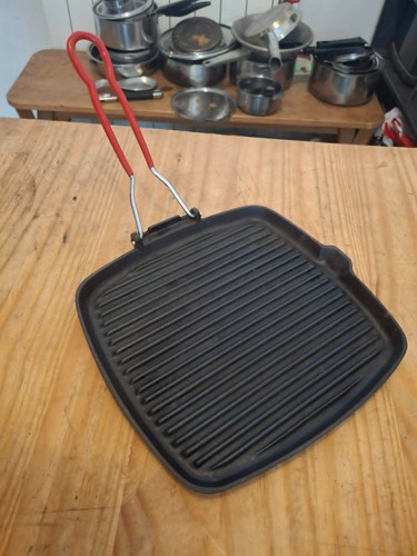 Poêle grill carré fonte - poêle,