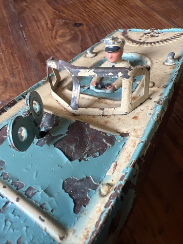 Jouet jeu tole peinte bateau - &,