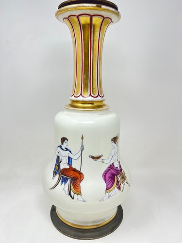Lampe porcelaine peinte - lampe,