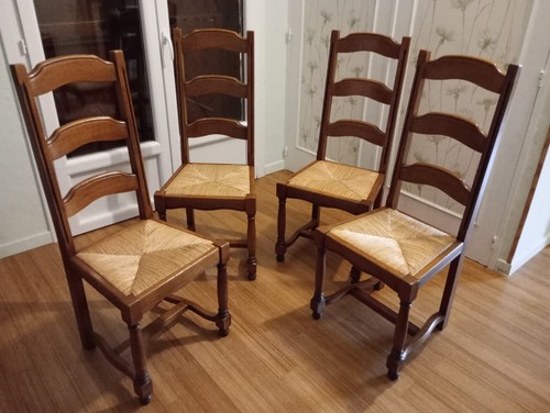 Chaises bois massif - -, paillage