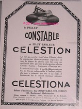 1928 ORIGINAL ADVERTISEMENT PICK UP SPEAKER CELESTION CONSTABLE pub AD