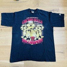 1998 Starter Vintage Air Jordan Chicago Bulls NBA Maillot Shirt Tee L Trois Peat
