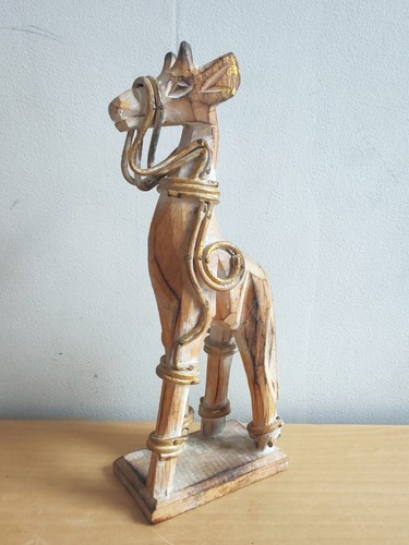 Rare girafe stylisée bois - rare,