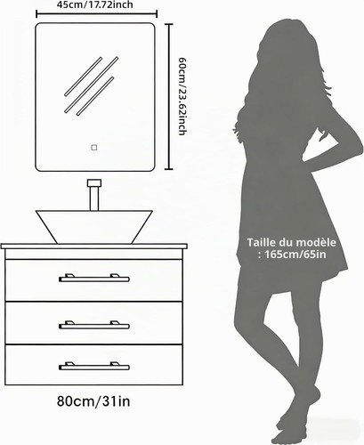Miroir salle bain - bain, led