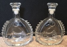 Lot of 2 Remy Martin Louis XIII Style Crystal Glass Bottles Decanters + Stoppers