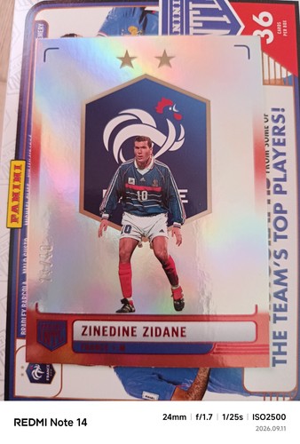 Carte rare numéroté zinedine - carte,