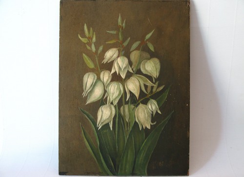 Muguet peinture naïve huile - muguet,,