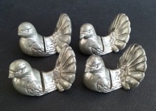 4 ravissants PORTE CARTE MENU vintage RESTAURANT LASSERRE PARIS colombes oiseaux