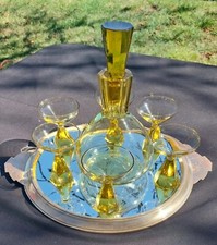 Service Liqueur Couleur Art Déco  Val Saint Lambert