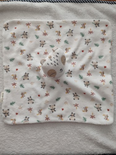 Doudou plat petit béguin ours - plat,