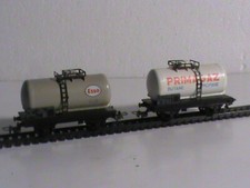 lot 2 wagons HO HORNBY AC HO.CITERN ESSO ETE CITERNE GAZ PRIMAGAZ. OCC