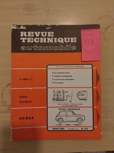 Revue technique honda 360 - technique,
