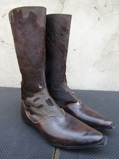 CYDWOQ Vintage USA Leather Hide Boots pewter Brown Western USA EU 38 | US 8