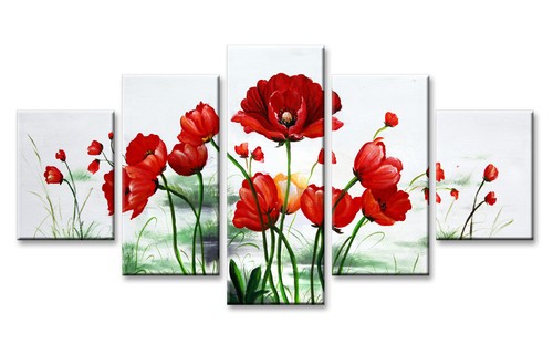 Tableau sur toile coquelicots - tableau,