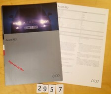 AUDI AVANT RS2 Prospectus + Techniques 16+2 pages Fr 7/1994 Porsche
