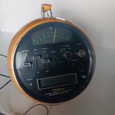 Vintage Weltron 2001 Radio, 8 Track Stereo Tape Player Space Ball Yellow Read