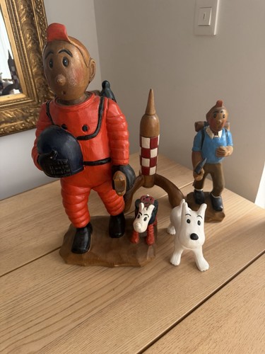 Figurines tintin bois - figurines,