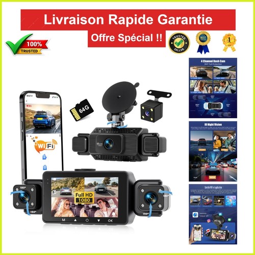 Dashcam voiture canaux 1080p - dashcam, 4
