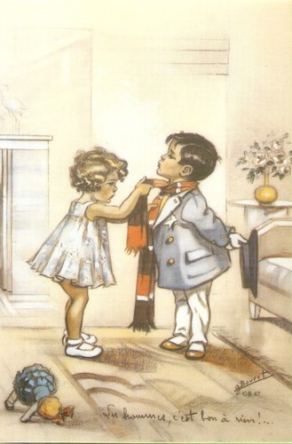 Germaine bouret carte postale - bouret,
