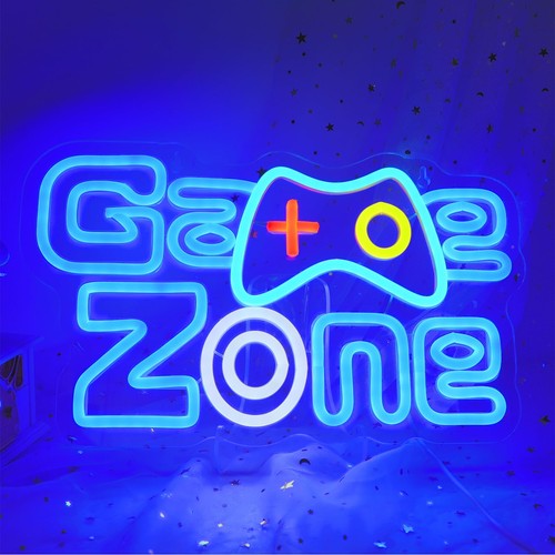 Panneaux néon game zone - game,