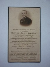 image mortuaire prêtre Baron
