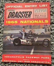 1965 NATIONAL DRAGSTER = NHRA 65 NATIONALS = OFFICAL ENTRY LIST