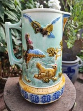 French mouzin lecat slipper pitcher, old big pitcher slipper rooster chicken 