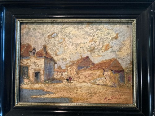 Peinture huile panneau 1900 - peinture,