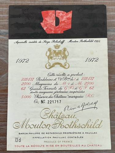 étiquette château mouton - château,