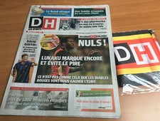 Journal DH + écharpe DIABLES ROUGES foot belgique coupe du Monde Brésil 2016