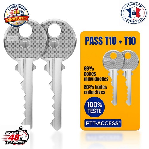 Lot clés pass ptt t10 - lot,