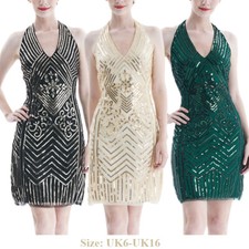 Femme Déguisement Pailleté Charleston Robe Dos Nu Cocktail Robe Latin Robe Rétro