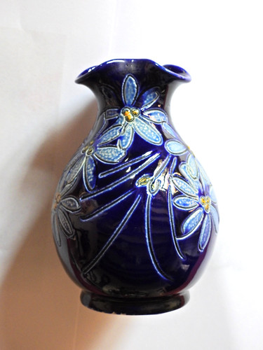 Petit vase bleu - , d'alsace