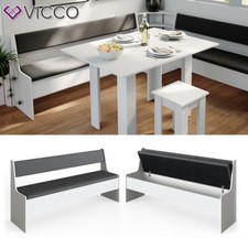 Vicco banc coffre 167cm blanc banc cuisine pour table a manger coin repas