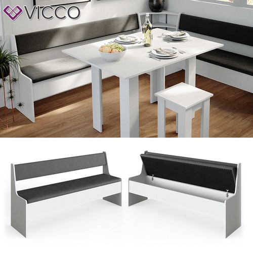 Vicco banc coffre - 167cm, blanc