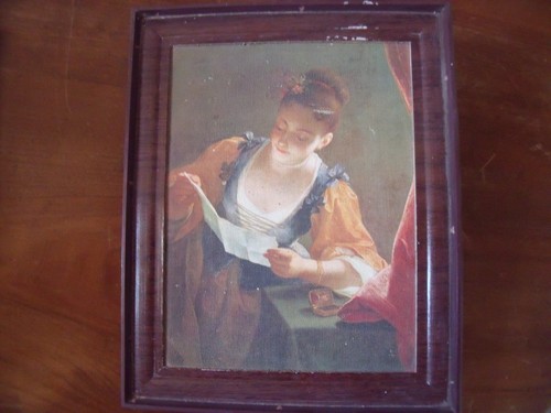 Tableau jeune fille 1960 - tableau,