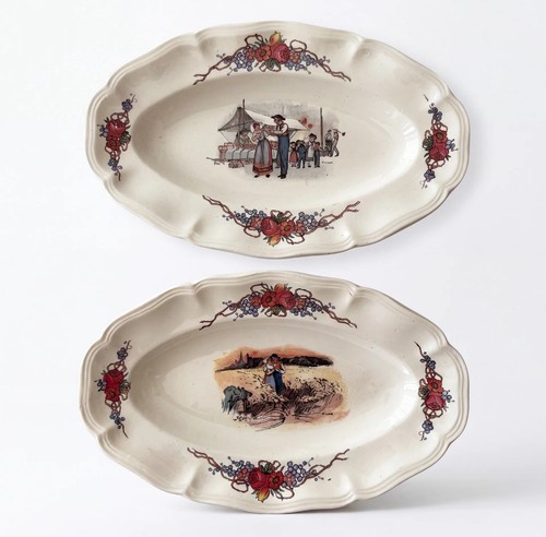 Lot plats ovales henri loux - 2,