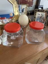 Lot 2 bocaux forme hexagonale