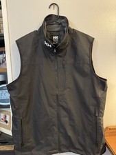 Helly Hansen Crew Vest Men XL Black Marine Sailing Windproof Waterproof Full Zip